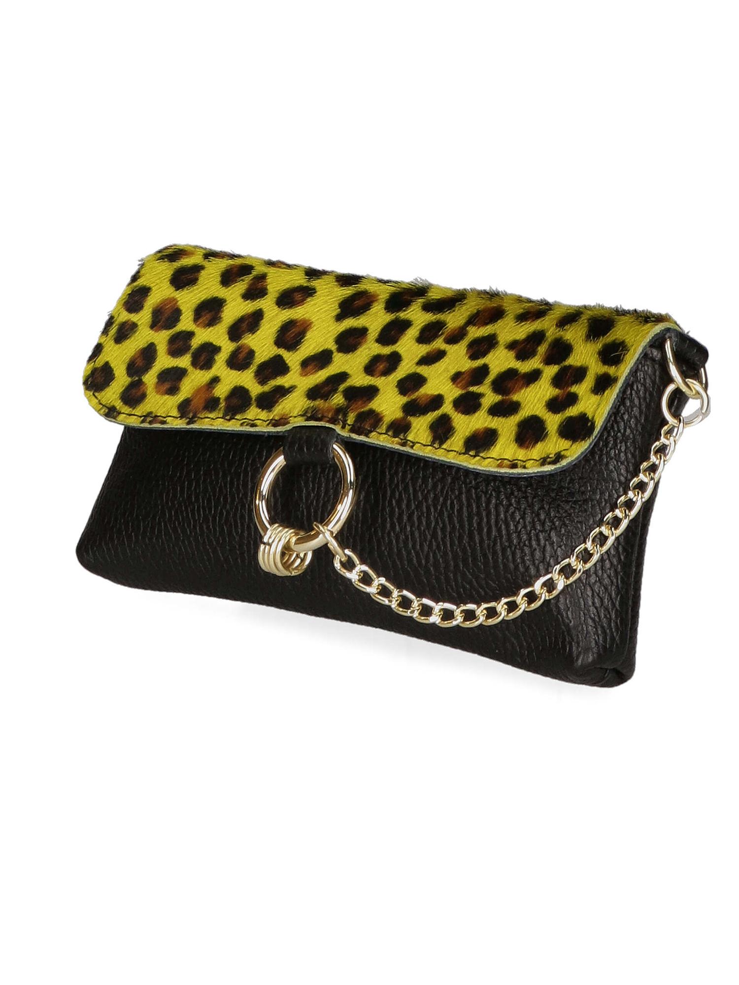 Faina Handtas Dames Cheetah geel