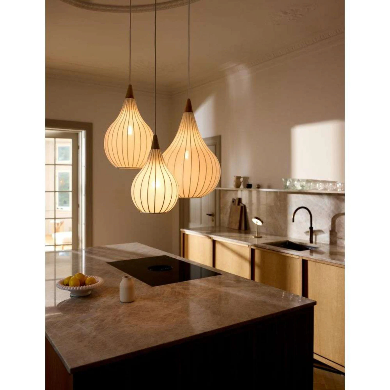 Halo Design Drops Hanglamp Wit - Ø23 cm - Stof