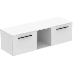 Ideal Standard i.life B 160cm Möbel-Set 2 Auszüge 1 offenes Fach (mittig) Griff Schwarz Weiß matt