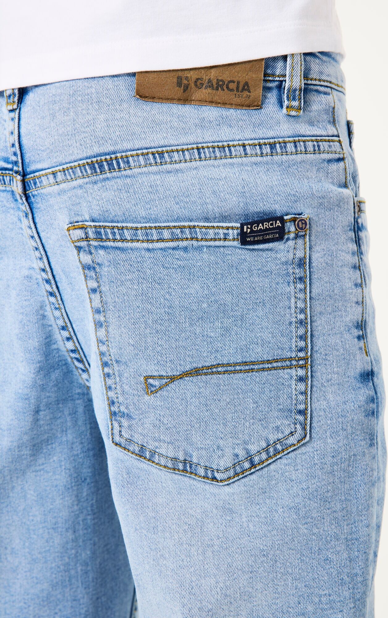 Straight-Jeans GARCIA "Ilyano", Jungen, Gr. 128, N-Gr, blau (bleached 4005), Denim/Jeans, Obermaterial: 99% Baumwolle, 1% Elasthan, straight fit lang, Jeans Straight-Jeans, Etwas niedrigere Leibhöhe