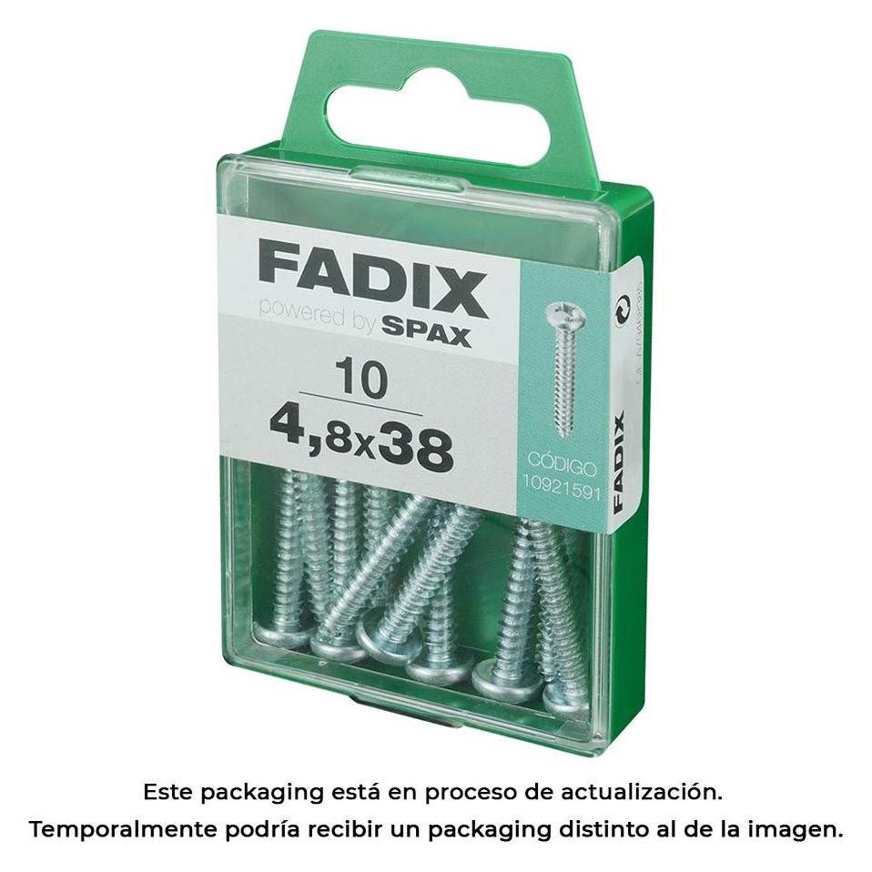 Fadix Schachtel m 10 Stück. cr Zinkblechgewindeschraube 4,8x38mm (10 Stk., 38 mm) (49403540)