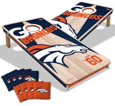 Skip's Garage Denver Broncos NFL 2x4 Cornhole Board Set