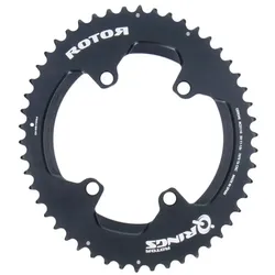 ROTOR Kettenblatt Q-Rings oval 2-fach LK 110 mm | 4 Loch für Rotor AL