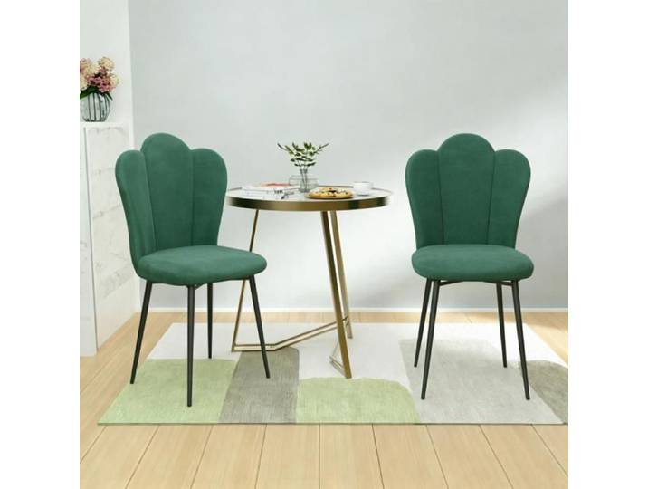 MIPAN Chaises Salle à Manger (2pcs) Chaise de salon43*44*90cm Chaise de coiffeuse Vert
