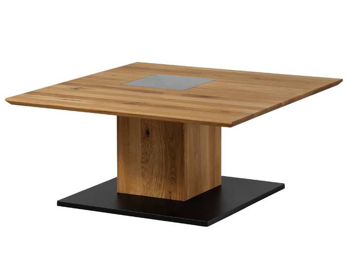 MASSIVMOEBEL24 Table basse 95x95x45 en bois de Chêne sauvage naturel huilé LINDAU #03