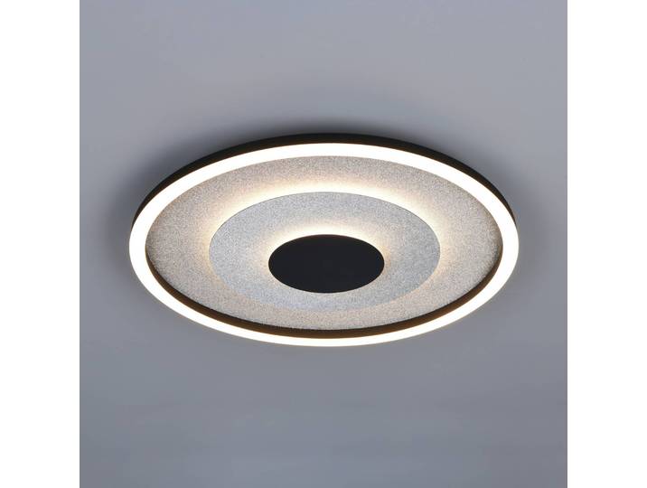 Reality Leuchten Deckenlampe Yomo, schwarz, für Wohn- / Esszimmer, Metall, Modern, Deckenlampe