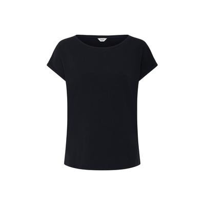 Rundhalsshirt OXMO "Rundhalsshirt OXNPubby", Damen, Gr. S, grau (meteorite), Obermaterial: 47% Baumwolle CO. 47% Modal CMD. 6% Elasthan EL., Shirts Rundhalsshirt