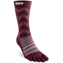 Injinji Damen/Herren/Unisex Outdoor Midweight Crew Merino Wool L rot