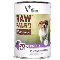 RAW PALEO Nassfutter für Welpen mit Ente 400g