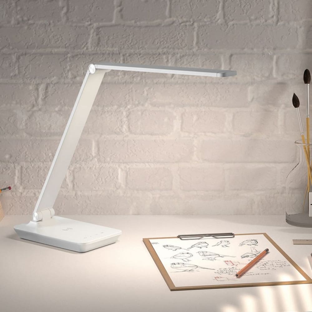 Millumine Lampe de bureau blanche à intensité variable Blanc 33x71x12cm