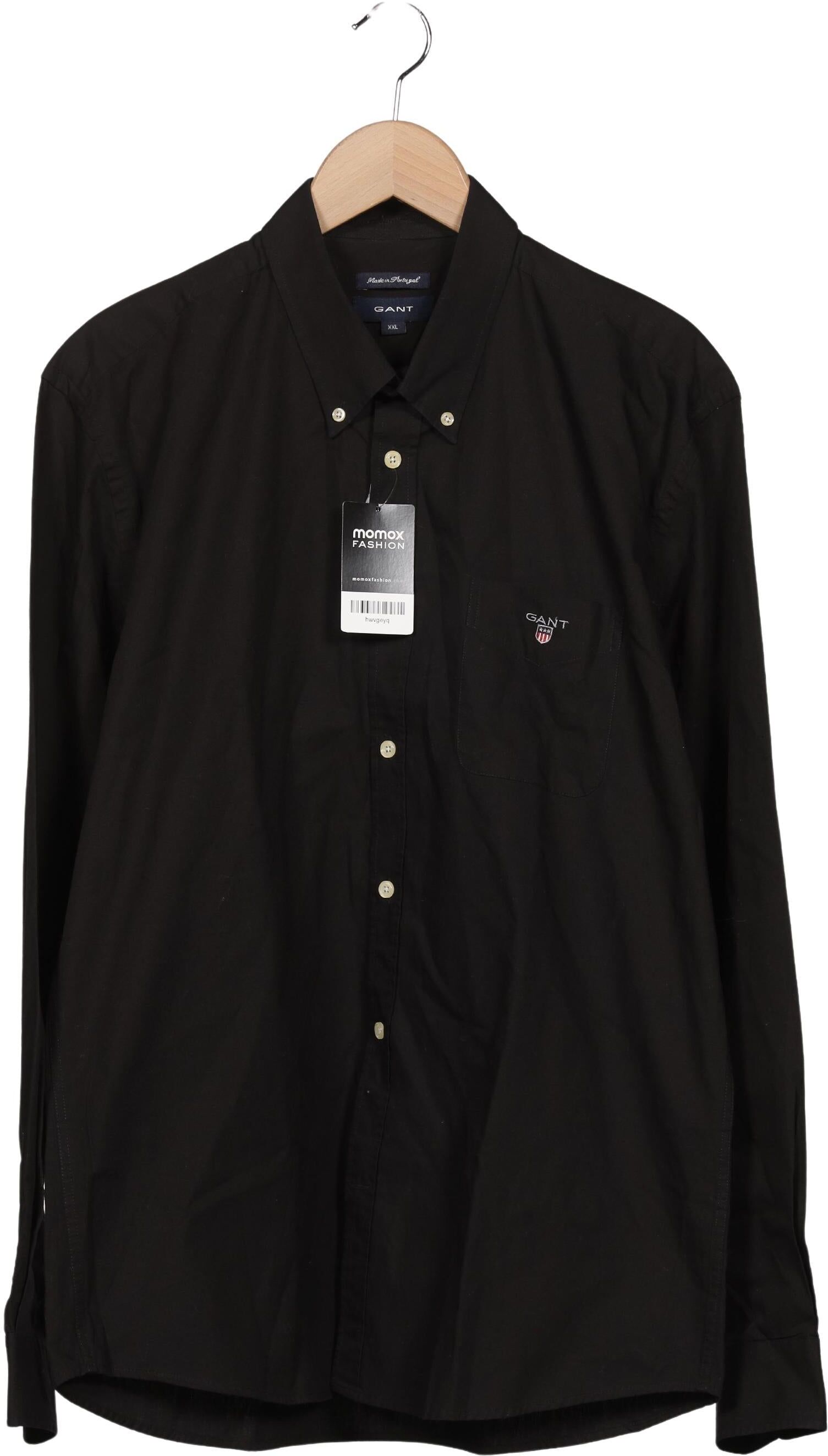 Gant Herren Hemd, Schwarz, Gr. Xxl, Baumwolle - Second Hand