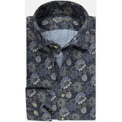 Hemd mit Floral-Print Blau XL