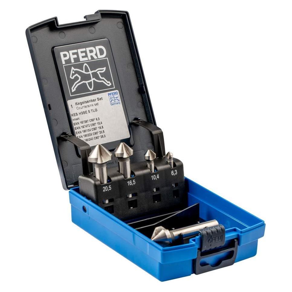 Pferd Kegelsenker Set HSSE DIN 335 C90° 5 tlg. (25202156)