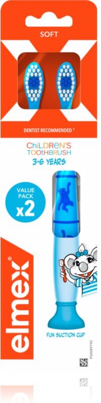 Elmex Children's Toothbrush brosse à dents pour enfants soft 3-6 years 2 pcs