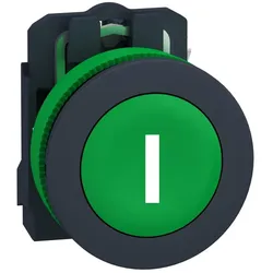 Schneider Electric XB5FA3311 Drucktaster, Harmony XB5F, Kunststoff, 30mm, grün, beschriftet I, tastend, 1S