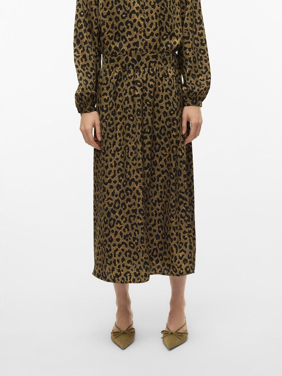 VERO MODA Jupe longue imprimé léopard