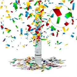 relaxdays Party Popper Bunt 40 cm mehrfarbig