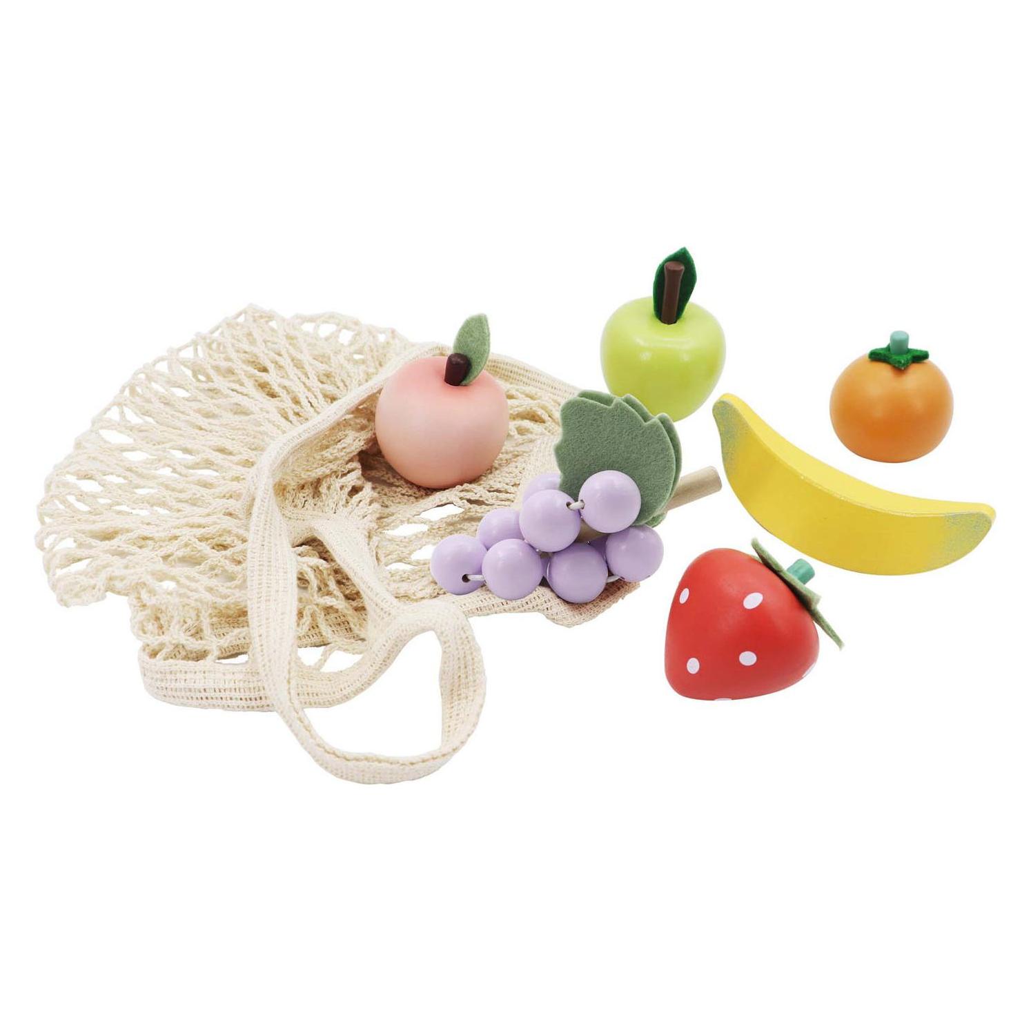 Lobbes Holzfrüchte im Baumwollnetz, 6 Stück (66853736)