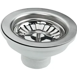 Spülenventil DN40, 11/2''x 115mm mit Siebeinsatz Edelstahl 83mm