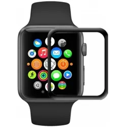 Baseus Apple Watch 38mm Curved Panzerglas, Smartwatch Schutzfolie, Schwarz
