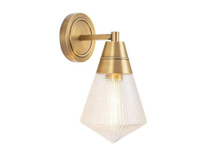 Elstead Lighting Wandleuchte, Messingfarben, Metall, Glas, 15.2x29.5 cm, Lampen & Leuchten, Innenbeleuchtung, Wandlampe, Wandlampen