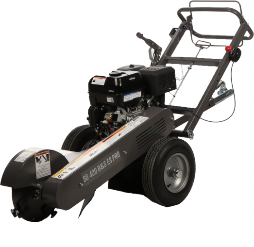 BlackStone SG 420 B&S ES PRO - Baumstumpffräse - Motor B&S XR2100 420 ccm - Schneidegerät mit 8 Wolframkarbidhämmern