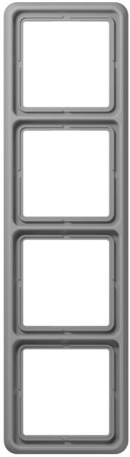 Jung Cadre 4 fois gris niveau/vertical CD 584 (CD584GR)