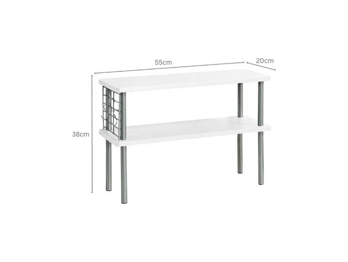 Küchenregal KESPER mit 2 Ebenen, FSC , weiss (weiß), B:55cm H:38cm T:20cm, Holzwerkstoff, Regale, Küchenregal