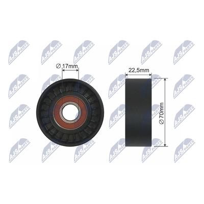NTY Spannrolle, Keilrippenriemen RNK-ME-007A für Mercedes