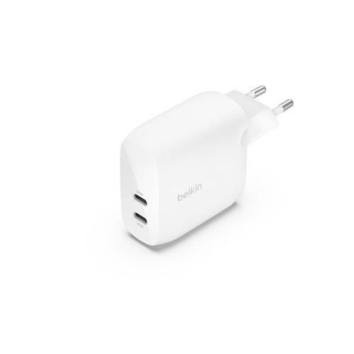 Belkin USB Ladegerät 60W 2x USB-C USB PD Weiß Innenbereich USB Power Delivery (USB-PD)