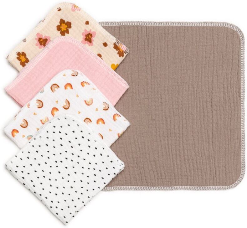 T-TOMI BIO Muslin Napkins wipes 25 x 25 cm Girl 5 pc