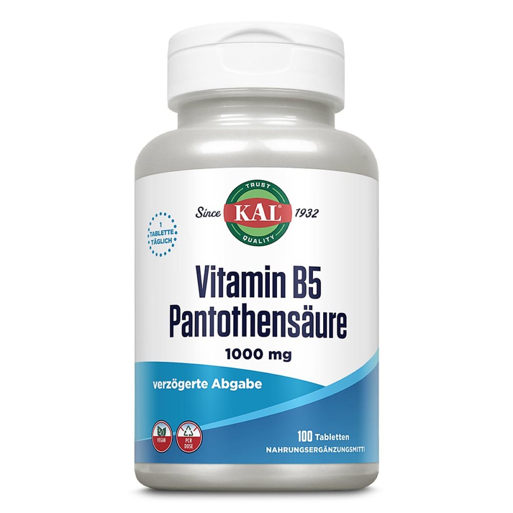 Supplementa GmbH KAL Vitamin B5 1000 mg Pantothensäure Tabletten 15880403