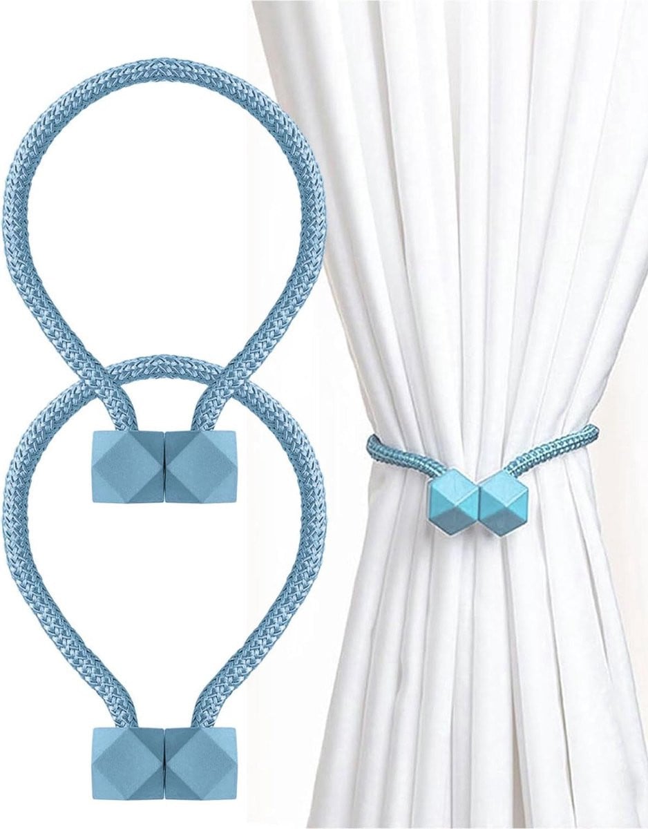 Magnetische Gordijnhouders Blauw - 2 stuks