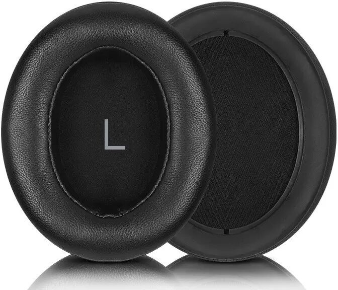 INF Coussinets d'oreille en cuir véritable pour Sennheiser Momentum 3 Le noir