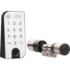 Burg-Wächter Smartes-Türschloss Entry Easy 7602 FP, mit Keypad, Schließzylinder mit Bluetooth, App-fähig, PIN & Fingerabdruck
