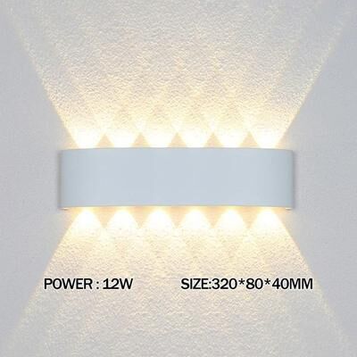 Uplift Essentials LED Wall Light Outdoor Waterproof Modern Indoor Lamp natural White 4000k 12w White
