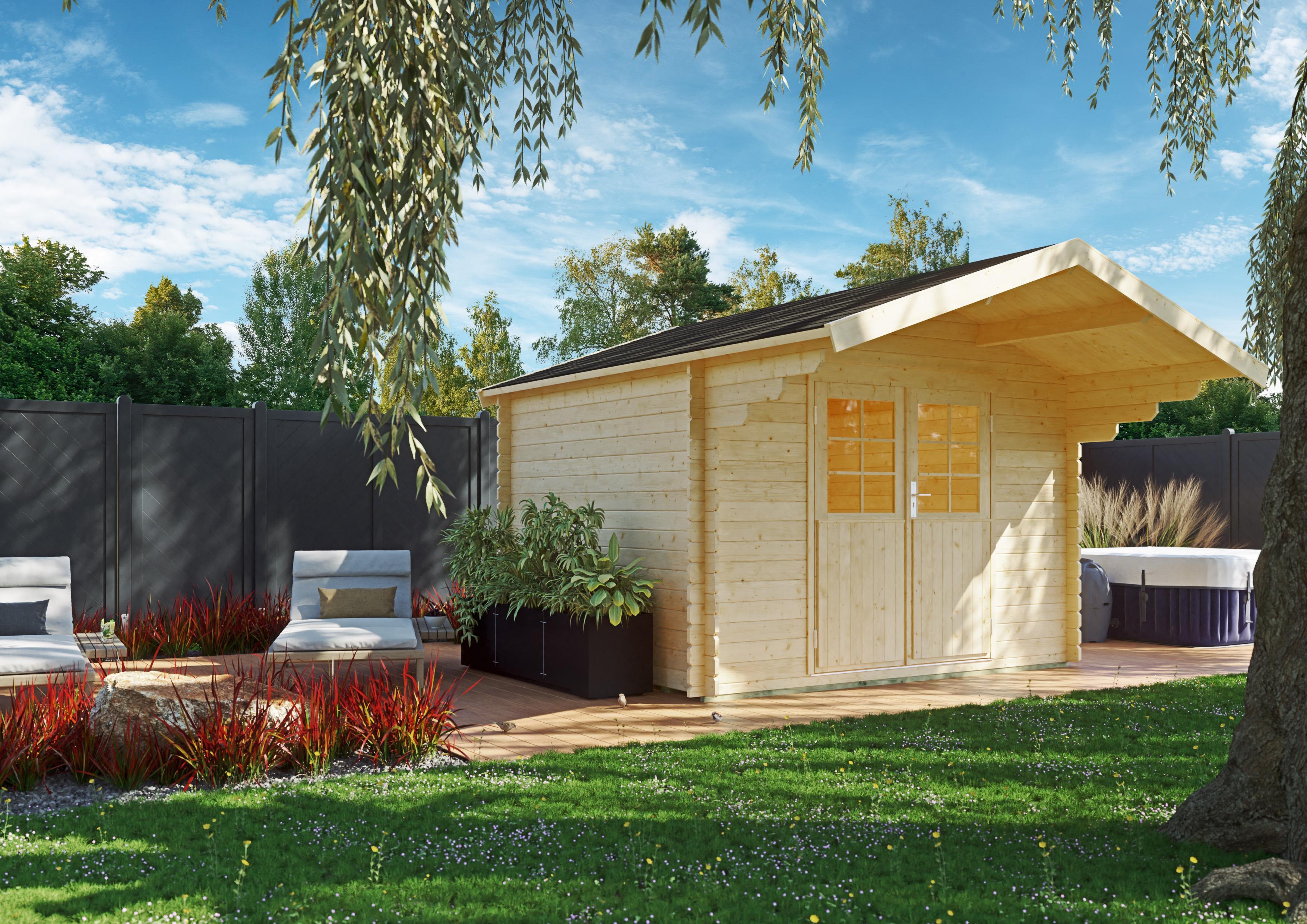 Gartenhaus Hidra I 3,00x2,50 m - inklusive hochwertigen Dachschindeln