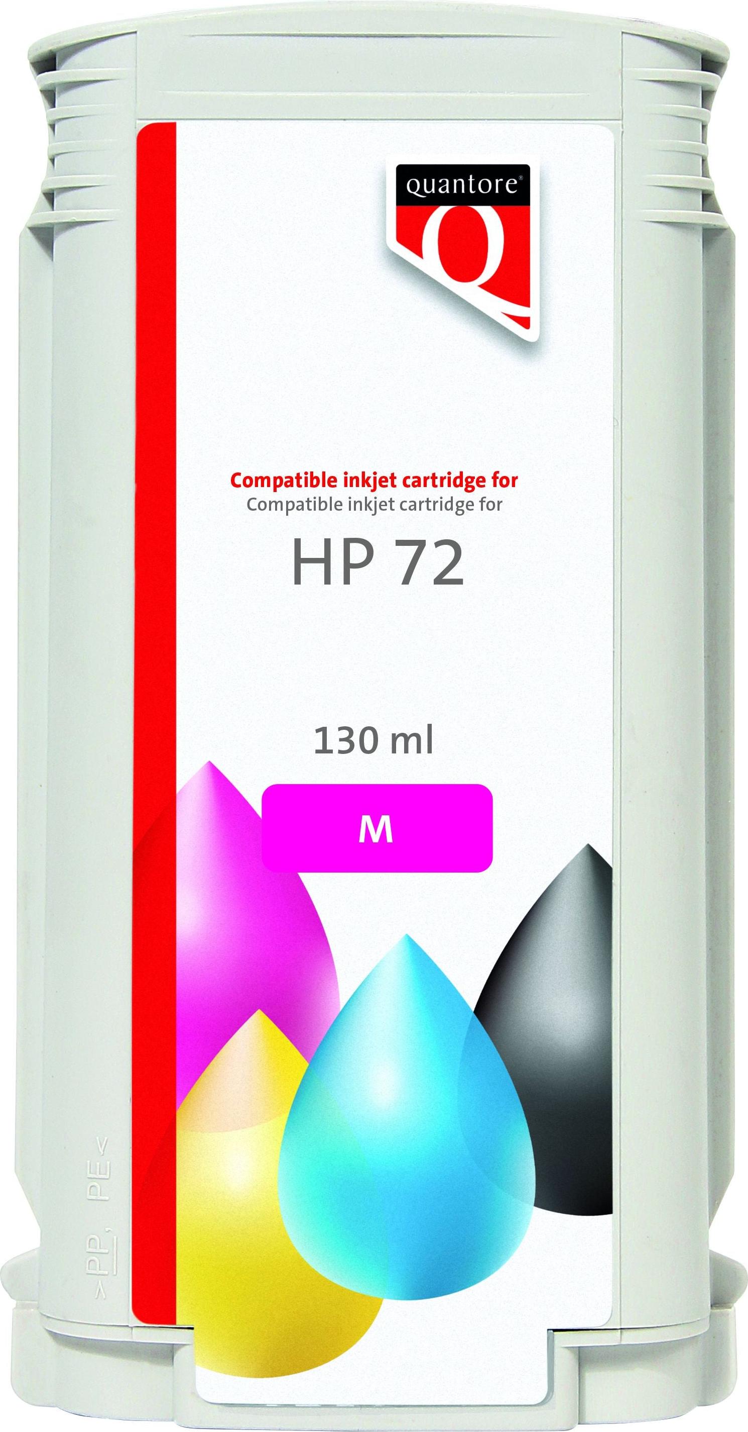 Quantore - Tintenpatronen-Alternative für 72 C9372A rot | 12 Stück