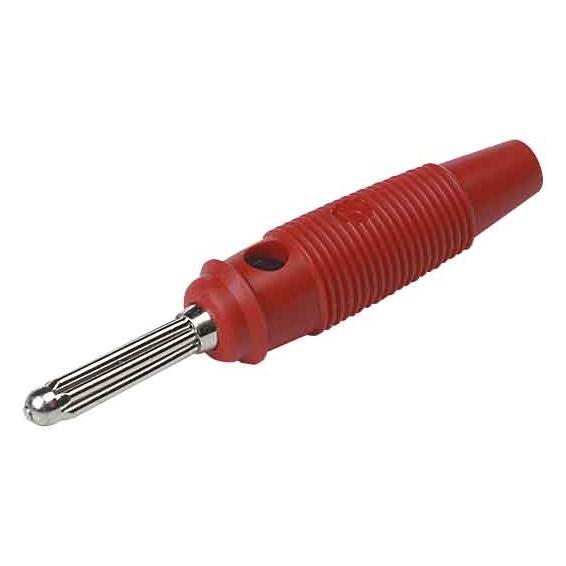 Hirschmann Büschelstecker 4 mm Mit Querloch Und Lötanschluss - Rot (Bula 30k) (HM1410B)