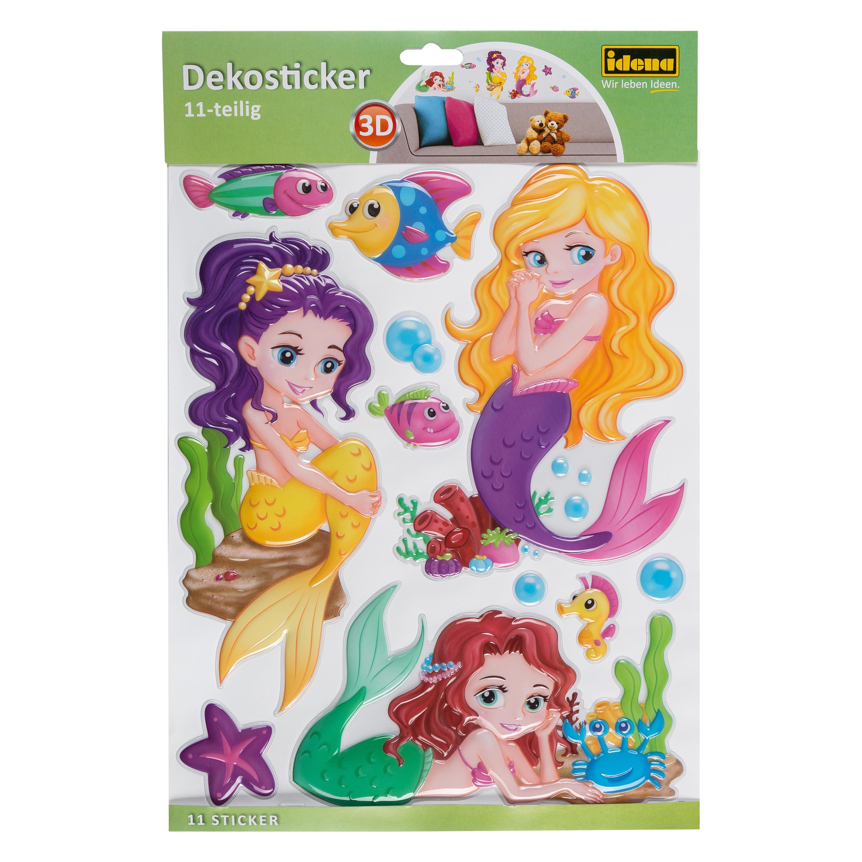 Idena Dekosticker Meerjungfrauen, 11-tlg. (11 Sticker) (22692360)