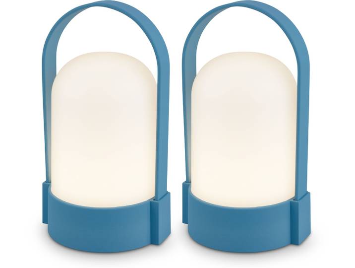 LED Außen-Tischleuchte BRILONER LEUCHTEN ASA 7684020 , blau (taubenblau), Leuchten, LED Außen-Tischleuchte
