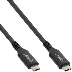 InLine  USB4 Kabel, USB-C Stecker/Stecker, 8K60Hz, schwarz, 1,5m (1.50 m, USB 4, 240 W), USB Kabel