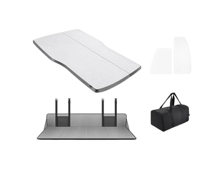 HDRTCBU Für Model Y 2021-2025 Camping-Matratze, Memory-Schwamm-Matratze, Auto-Reisebett, tragbar, im Auto, Outdoor-Camping(Gray lengthening)