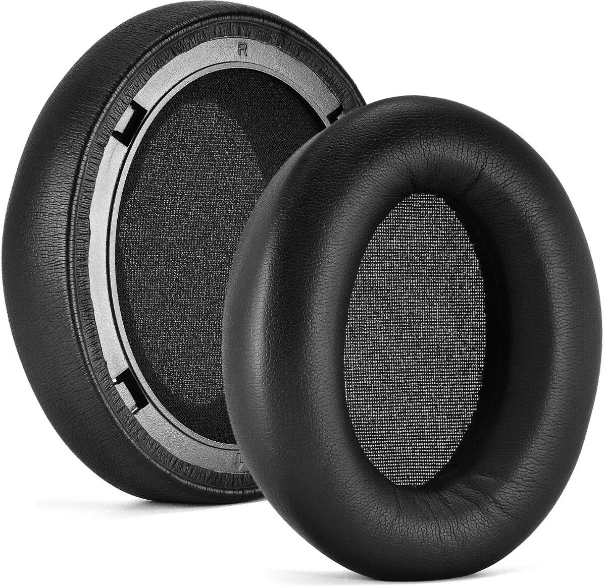INF Ersatz-Ohrpolster 2er-Set Proteinkleder mit Memory-Schaum, Schwarz, kompatibel mit Panasonic Kopfhörern RP-HD601N /