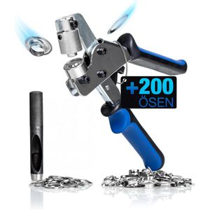 NTG Ösenzange WZK.4510, für 10mm Ösen-Ø, mit Lochstanzer & 200 Ösen