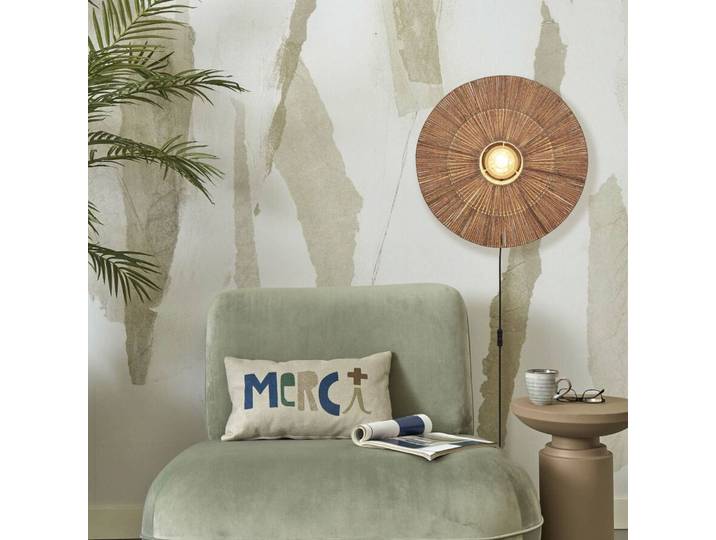 Good & Mojo Wandleuchte Iguazu, braun / rost, für Wohn- / Esszimmer, Textil / Stoff / Seide