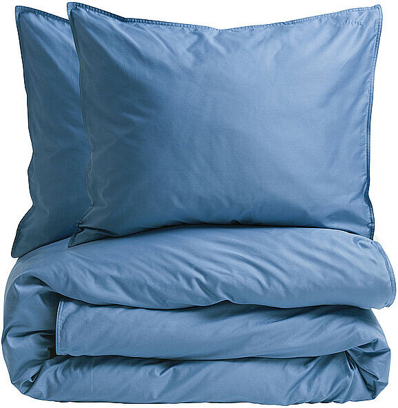 SUITE702 Satin Bettwäsche 70x90cm / 140x200cm Ocean Blue dunkelblau EG