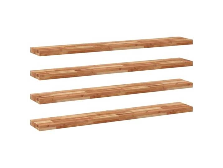 PUGYNBK Schwebendes Regal, 4 Stück, Akazienholz, Öl, 160 x 20 x 4 cm Robustes Massivholz, Wandmontage, platzsparend, Mehrfachnutzung