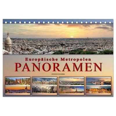 Europäische Metropolen - Panoramen (Tischkalender 2027 DIN A5 quer), CALVENDO Monatskalender