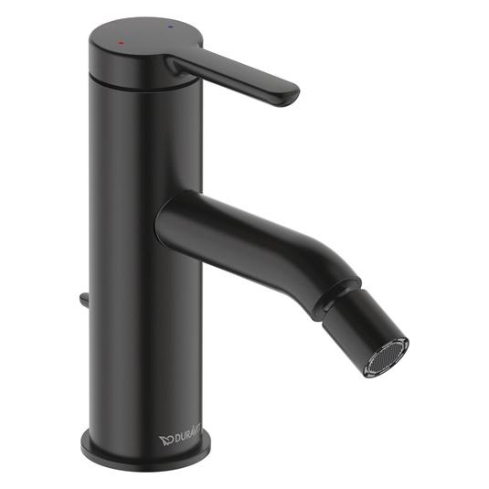 Duravit Einhebel-Bidetmischer C.1 m Zugstangen-Ablaufgarnitur schwarz matt (C12400001046)